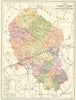 SPAIN. Mapa de la Provincia de Cordoba 1913 old antique vintage plan chart
