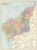 SPAIN. Mapa de la Provincia de la Coruna 1913 old antique plan chart