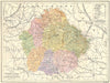 SPAIN. Mapa de la Provincia de Cuenca 1913 old antique vintage plan chart