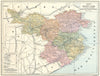 SPAIN. Mapa de la Provincia de Gerona 1913 old antique vintage plan chart