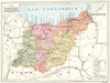 SPAIN. Mapa de la Provincia de Guipuzcoa 1913 old antique plan chart