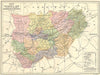 SPAIN. Mapa de la Provincia de Jaen 1913 old antique vintage plan chart