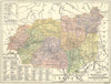 SPAIN. Mapa de la Provincia de Leon 1913 old antique vintage plan chart