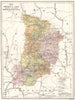 SPAIN. Mapa de la Provincia de Lerida 1913 old antique vintage plan chart