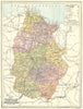 SPAIN. Mapa de la Provincia de Lugo 1913 old antique vintage plan chart