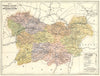 SPAIN. Mapa de la Provincia de Orense 1913 old antique vintage plan chart