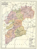 SPAIN. Mapa de la Provincia de Pontevedra 1913 old antique plan chart