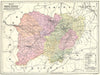 SPAIN. Mapa de la Provincia de Salamanca 1913 old antique plan chart