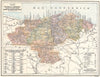 SPAIN. Mapa de la Provincia de Santander 1913 old antique plan chart