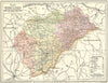 SPAIN. Mapa de la Provincia de Segovia 1913 old antique vintage plan chart