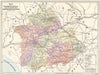 SPAIN. Mapa de la Provincia de Sevilla 1913 old antique vintage plan chart