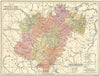 SPAIN. Mapa de la Provincia de Teruel 1913 old antique vintage plan chart