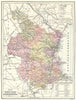 SPAIN. Mapa de la Provincia de Valencia 1913 old antique plan chart