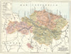 SPAIN. Mapa de la Provincia de Vizcaya 1913 old antique vintage plan chart