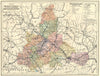 SPAIN. Mapa de la Provincia de Zaragoza 1913 old antique plan chart