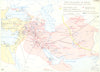 CHRISTIANITY.The Churches of Iran and the neighbouring countries 1958 old map
