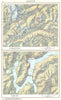 SWITZERLAND.Schweiz;Gotthard-Gebiet;Luganersee 1958 old vintage map plan chart