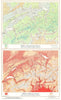 SWITZERLAND.Schweiz;Mittlere Januartemperaturen;Julitemperaturen 1958 old map
