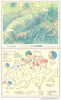 SWITZERLAND.Schweiz;niederschlage rainfall;Industrie und Gewerbe 1958 old map