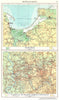 POLAND.Danzig Gdansk; Rheinisch-westfalischen Industriegebiet 1958 old map
