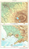 ITALY.Italien;Rom Albanerberge;Neapel Umgebung;Rome Naples 1958 old map