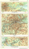 ENGLAND.Thames Estuary. Themsemundung;London;Liverpool-Manchester 1958 old map