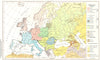 EUROPE.Europa;Sprachen Language Linguistic 1958 old vintage map plan chart