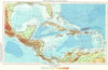 CENTRAL AMERICA.Mittelamerika Westindien; Caribbean West Indies 1958 old map