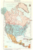 NORTH AMERICA.Nordamerika;Politische Karte Political 1958 old vintage map