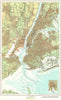 NEW YORK.New York;Inset Zurich 1958 old vintage map plan chart