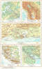 SOUTH AMERICA.Sudamerika;Panama Kanal;Titicacasees;Rio Janeiro;Plata 1958 map