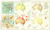 AUSTRALIEN.NZ;Sydney;Produkte;Canberra;Vegetation;Volksdichte 1958 old map