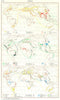 ERDE.Produkte Getreide Kolonialprodukte; Production Industriepflanzen 1958 map