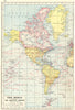 BRITISH EMPIRE. Western hemisphere.Coaling/wireless stations Oilfields 1920 map