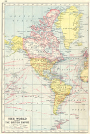 BRITISH EMPIRE. Western hemisphere.Coaling/wireless stations Oilfields 1920 map