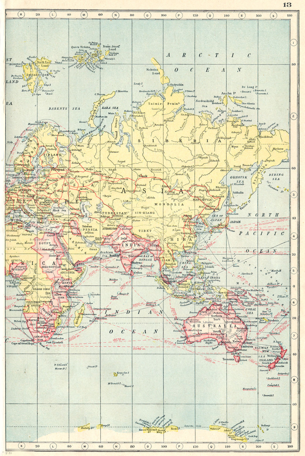 BRITISH EMPIRE. Eastern hemisphere.Coaling/wireless stations Oilfields 1920 map
