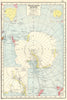 ANTARCTIC. South Pole showing explorers' routes & Amundsen's conquest 1920 map