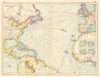 NORTH ATLANTIC OCEAN. inset Panama Canal;Gran Canaria;Madeira. Cables 1920 map
