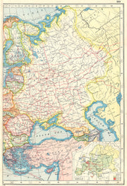 eastern EUROPE. Railways telegraphs steamships. Population density 1920 map