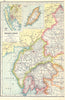 ENGLAND NW. Cumbria Westmorland. Inset Barrow in Furness;Isle of Man 1920 map