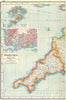 CORNWALL. inset Scilly Isles & plan of Plymouth & Devonport 1920 old map