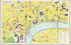 WEST END THEATRES. Central London. HARMSWORTH 1920 old antique map plan chart