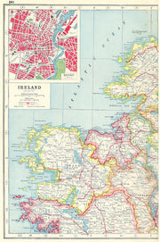 IRELAND NW COAST. Mayo Sligo Roscommon Leitrim.Inset Belfast.Connaught 1920 map