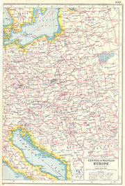EAST EUROPE AGRICULTURAL/INDUSTRIAL.Products.Austria Hungary Germany 1920 map