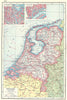 NETHERLANDS. Holland.Railways canals.Inset Amsterdam & Rotterdam plans 1920 map