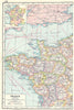 FRANCE NORTH WEST. showing departements. Inset <1789 Provinces 1920 old map