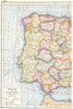 IBERIA WEST. Spain showing provinces and Portugal. Telegraph cables 1920 map