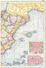 SPAIN EAST. Inset Azores Canaries Madeira Cape Verde Madrid Lisbon 1920 map