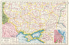 UKRAINE. Russia South; inset Odessa. HARMSWORTH 1920 old antique map chart