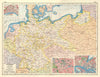 GERMANY. inset town plans of Cologne Koln Berlin & Hamburg. Railways 1920 map